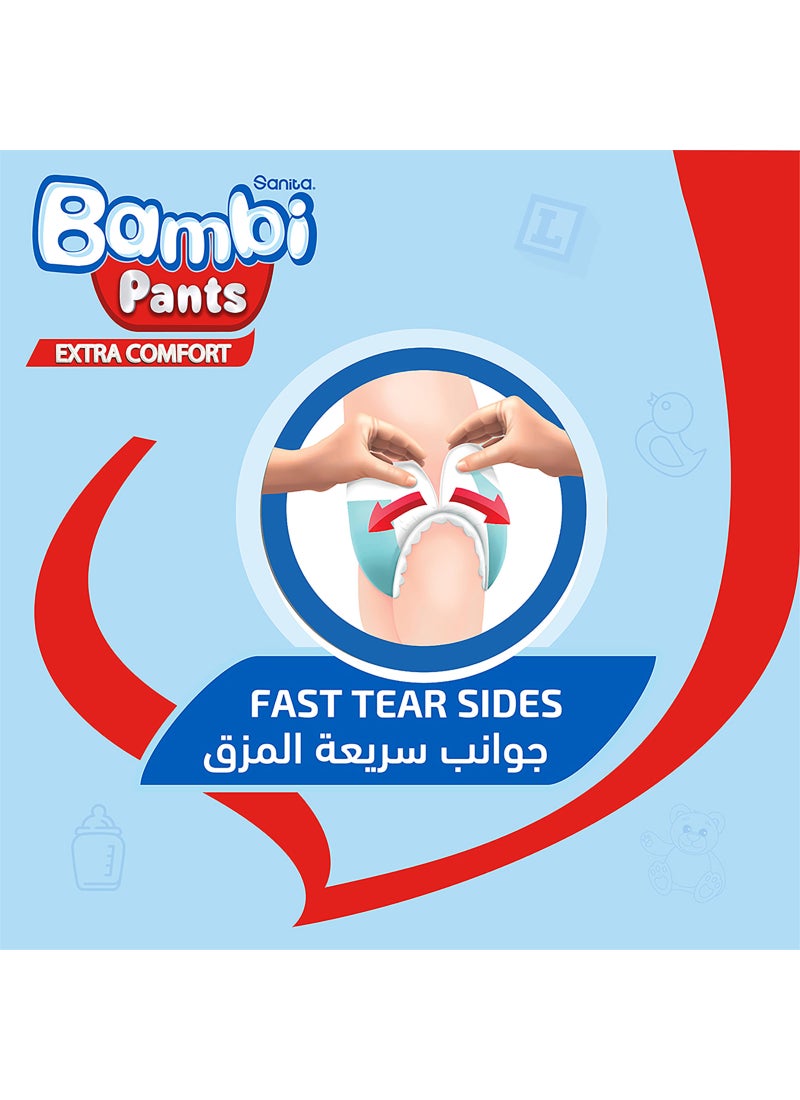 Sanita Bambi Baby Diapers Pants Jumbo Pack, Size 5 x Large 12-18 Kg 88 Count  - Image 2