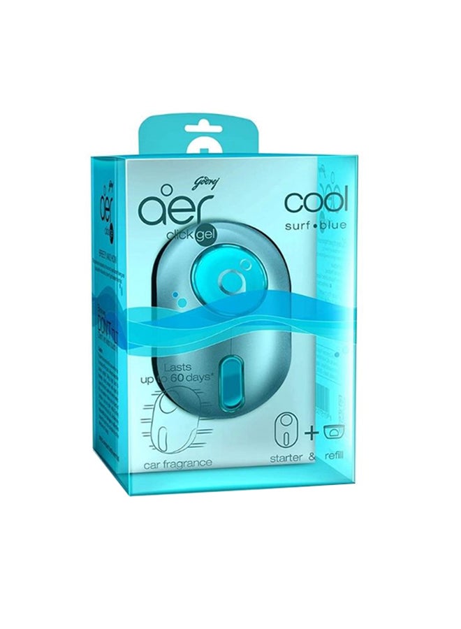Godrej aer Click Car Vent Air Freshener Cool Surf Blue 10g Cool Surf Blue - Image 2