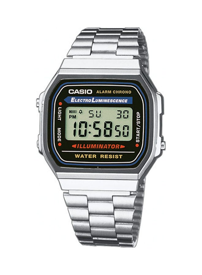 CASIO Vintage Stainless Steel Digital Watch A168WA-1WDF - Image 2