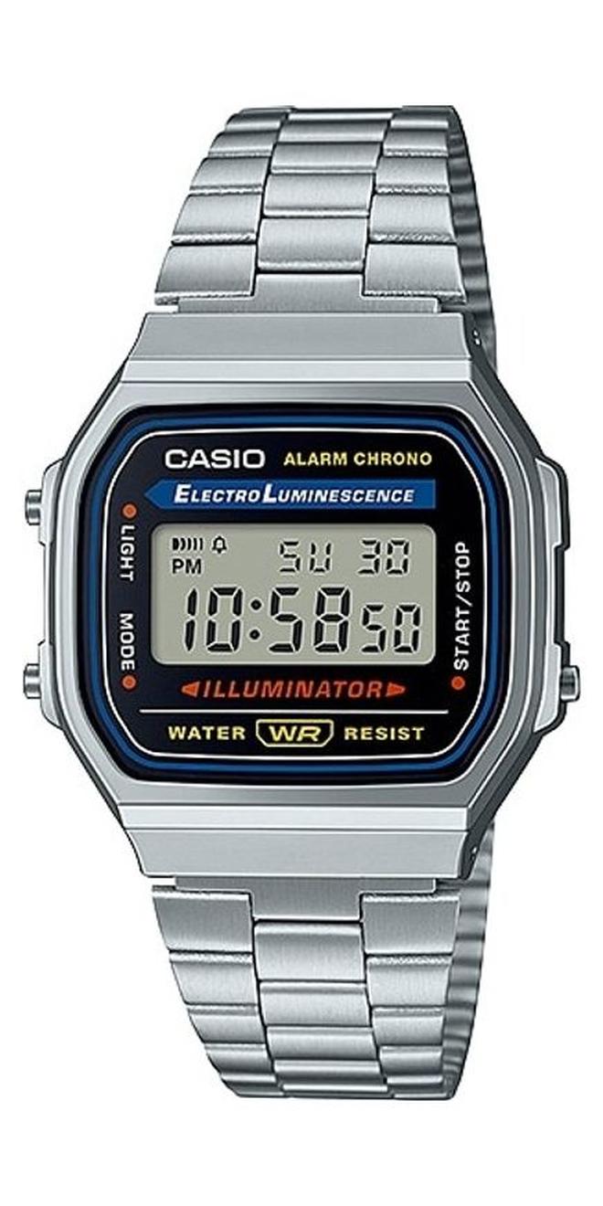 CASIO Vintage Stainless Steel Digital Watch A168WA-1WDF - Image 1