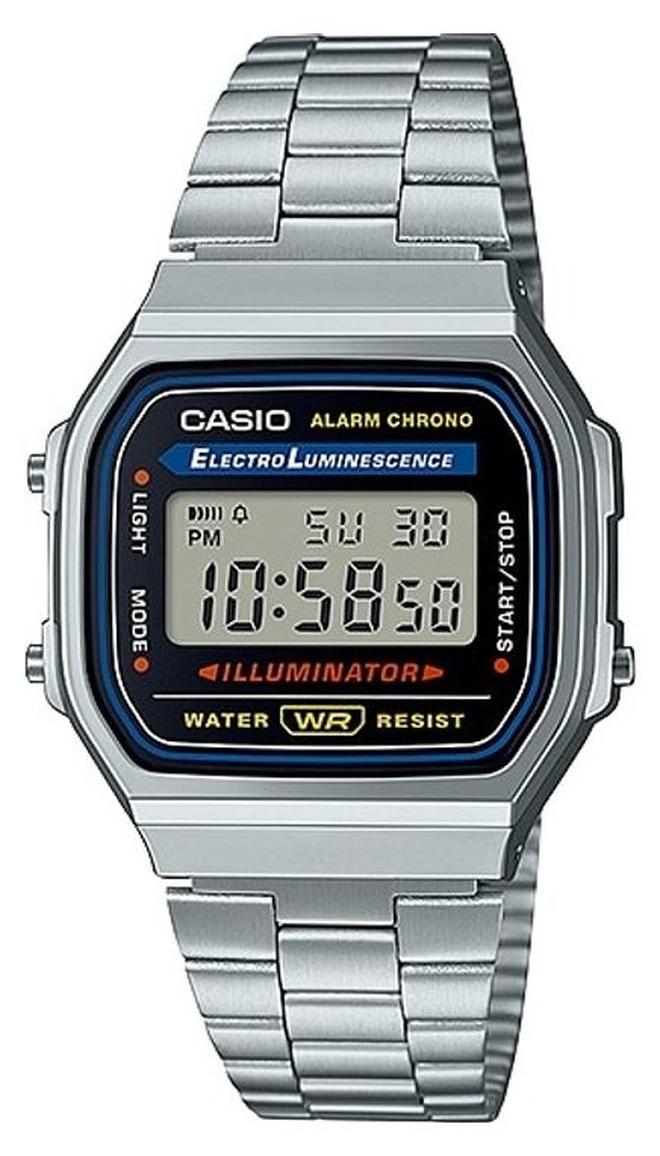 CASIO Vintage Stainless Steel Digital Watch A168WA-1WDF - Image 1