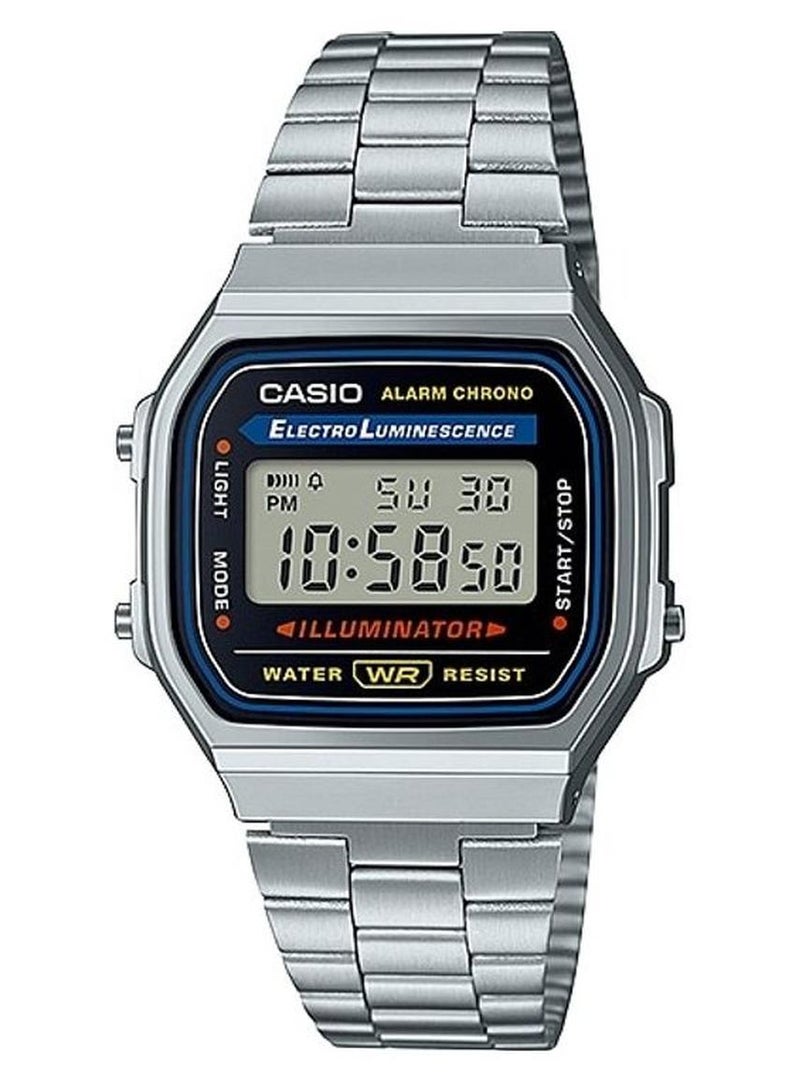 كاسيو ساعة يد رقمية كلاسيكية من الاستانلس ستيل طراز A168WA-1WSDF - Image 1