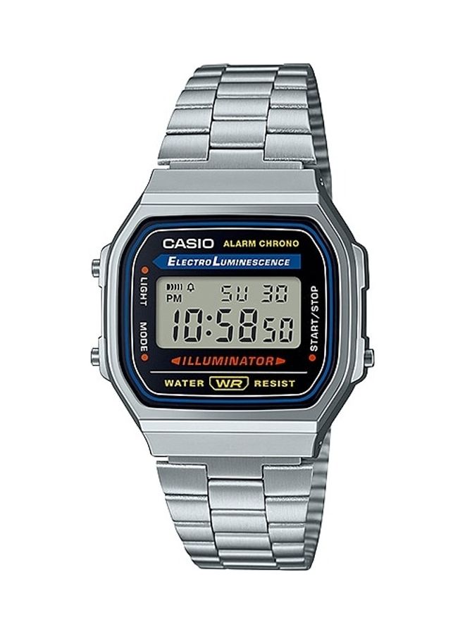 CASIO Vintage Stainless Steel Digital Watch A168WA-1WDF - Image 1