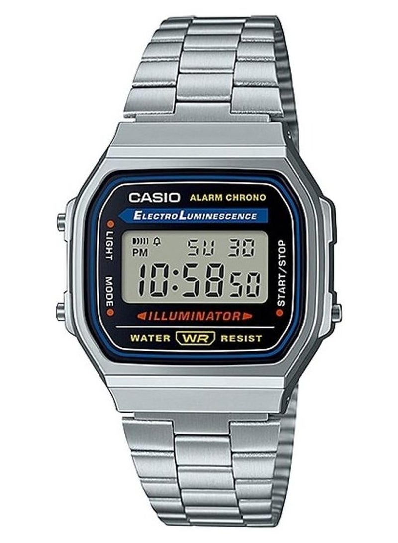 CASIO Vintage Stainless Steel Digital Watch A168WA-1WDF - Image 1