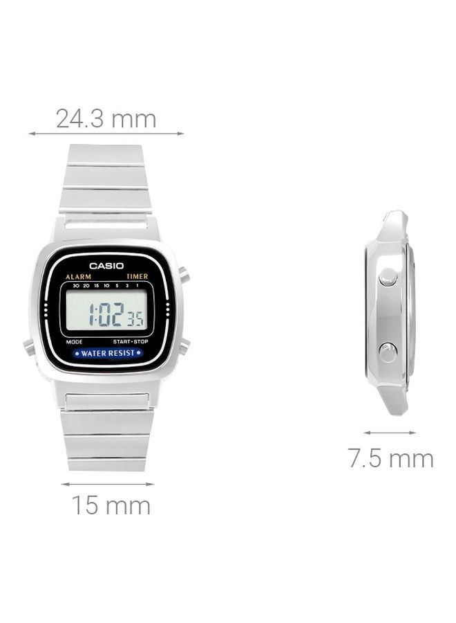 CASIO Women's Stainless Steel Digital Watch LA670WA-1SDF - Image 4