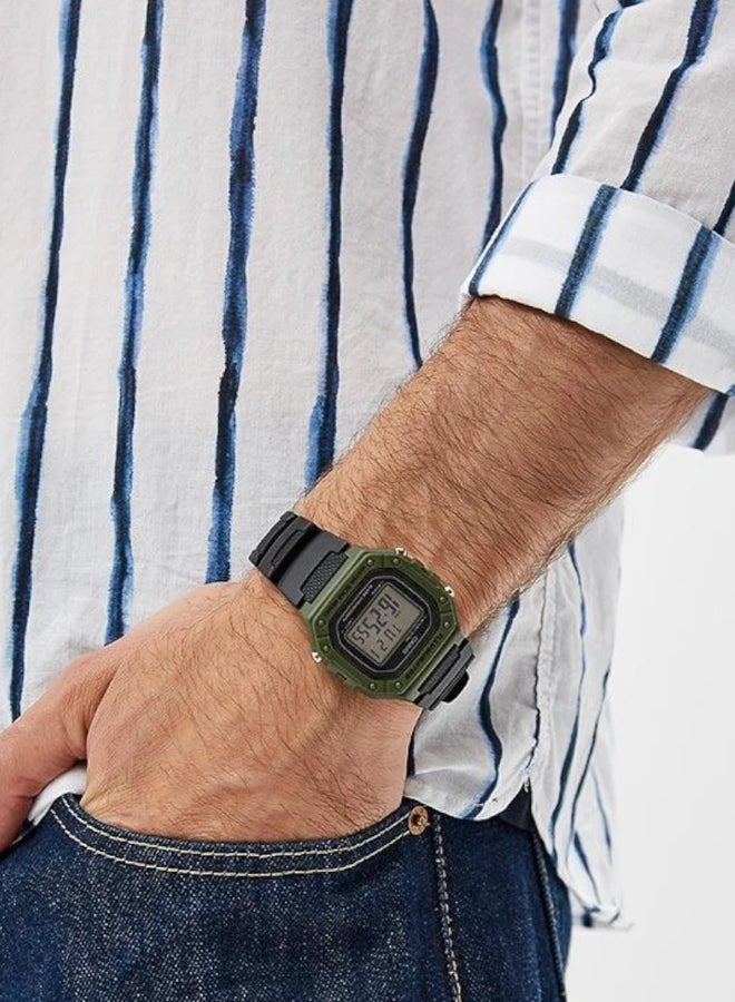 كاسيو ساعة كاسيو رقمية مقاومة للماء طراز W-218H-3AVDF للرجال - Image 5