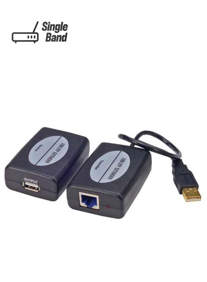 L-com USB Extender  Cat5e/6 (W01-EXT-USB-50) Black 