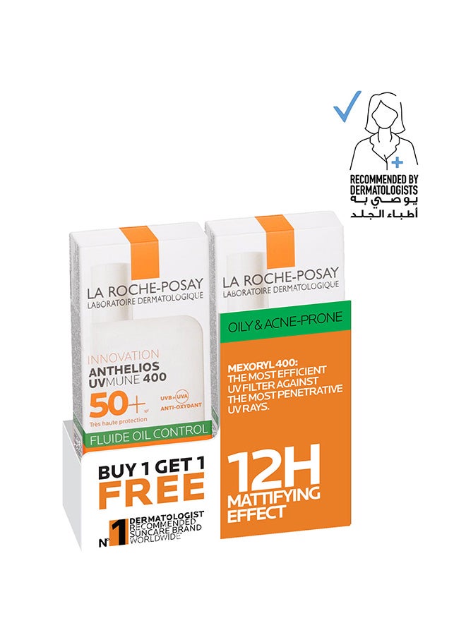 لاروش بوزيه كريم أنثيليوس مضاد للمعان البشرة بعامل حماية من الشمس SPF50+ اشتر 1 واحصل على 1 مجاناً 50ملليلتر - Image 1