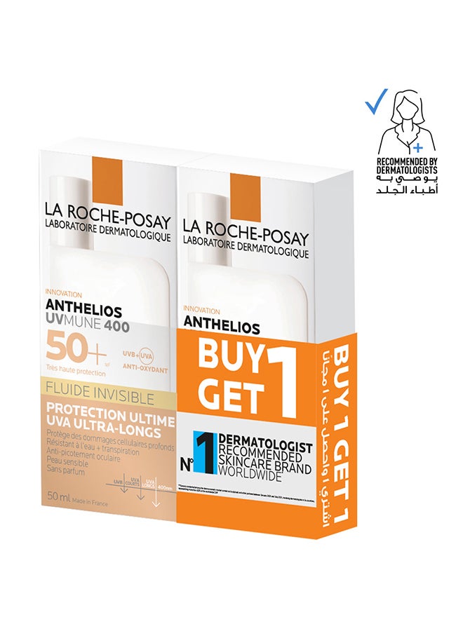 LA ROCHE-POSAY - Anthelios Invisible Fluid SPF 50+ BUY 1 GET 1 FREE 100ml - Image 1