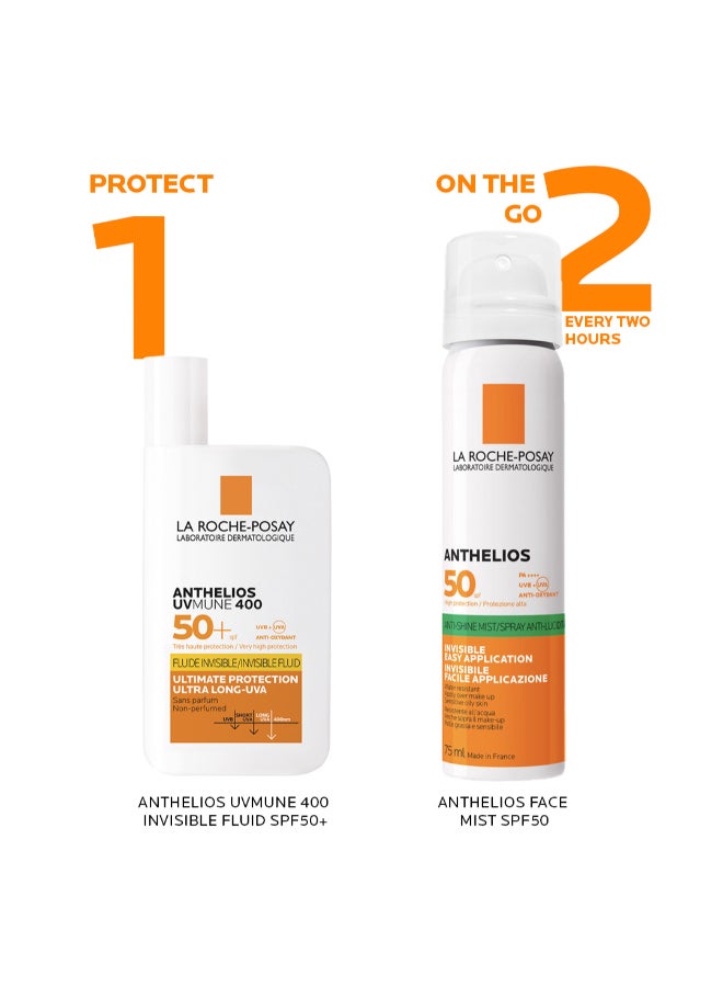 LA ROCHE-POSAY - Anthelios Invisible Fluid SPF 50+ BUY 1 GET 1 FREE 100ml - Image 1