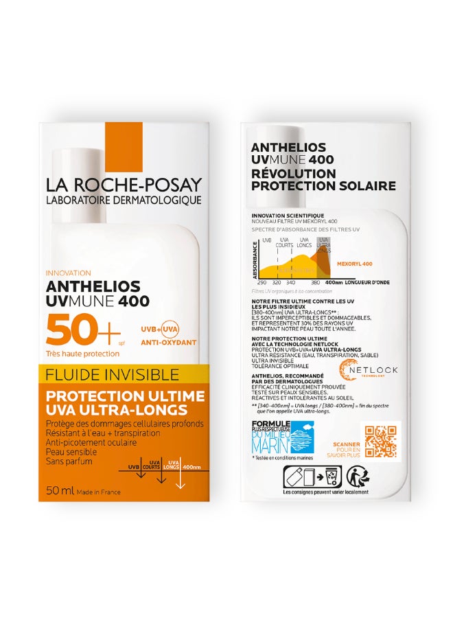 LA ROCHE-POSAY - Anthelios Invisible Fluid SPF 50+ BUY 1 GET 1 FREE 100ml - Image 1