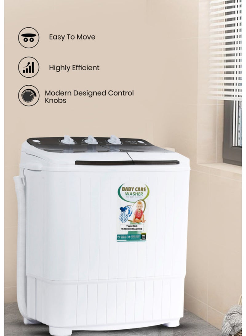 Clikon Twin Tub Washing Machine 2 Kg Washer + Dryer CK620 White - Image 2