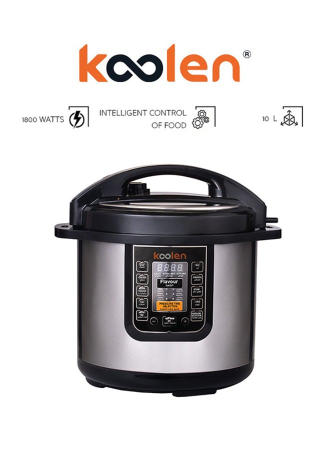 كولن جهاز طهي بالضغط الكهربائي 10 L 1600 W 816106004 أسود/ فضي  - Image 1