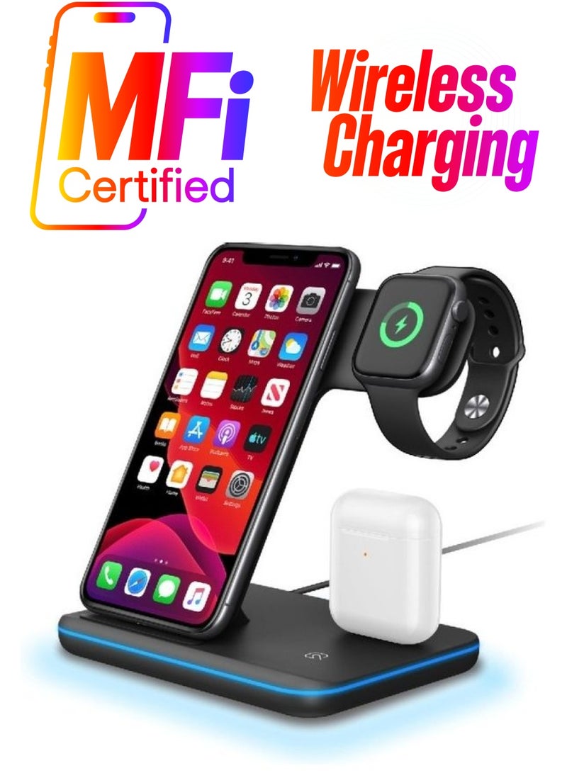 Trands 3 In 1 Wireless Charger Black - Image 1