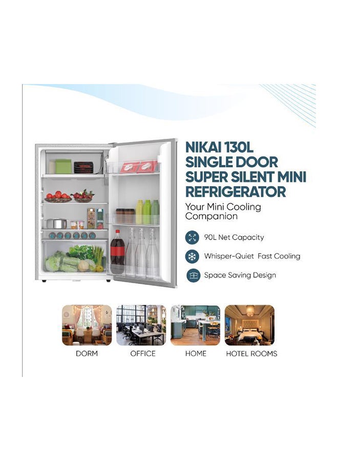 Mini Single Door Refrigerator NRF130SS1 Dark Silver 
