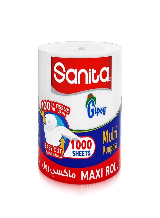 Sanita - Maxi Roll 1 Roll 1,000 Sheets White - Image 1