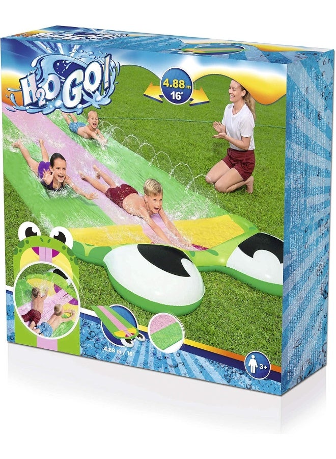 Bestway H2Ogo Friendly Frog Slide 488Cm, Water Slides & Blobz, 52389, Multi Color 4.88meter  - Image 3