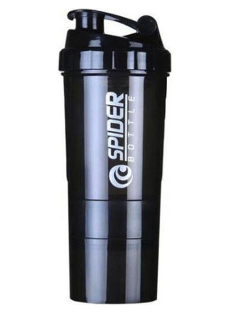 سبايدر بوتل زجاجة مزج مسحوق بروتين مصل اللبن مع زجاجة خلط رياضية ومرشحة للبروتين ولياقة بدنية مع ثلاث طبقات. - Image 1