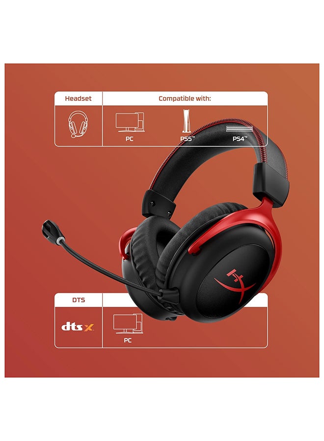 HYPERX - HyperX Cloud II Wireless Gaming Headset For PS4/PS5/XOne/XSeries/NSwitch/PC - Image 1