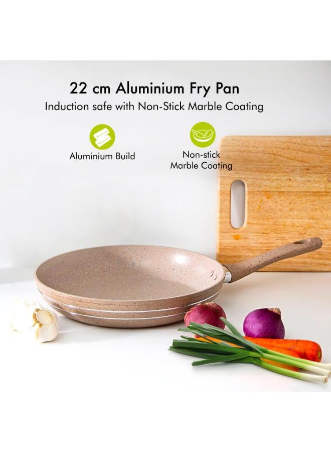Royalford Granite Coated Smart Frypan Brown 22cm  - Image 5