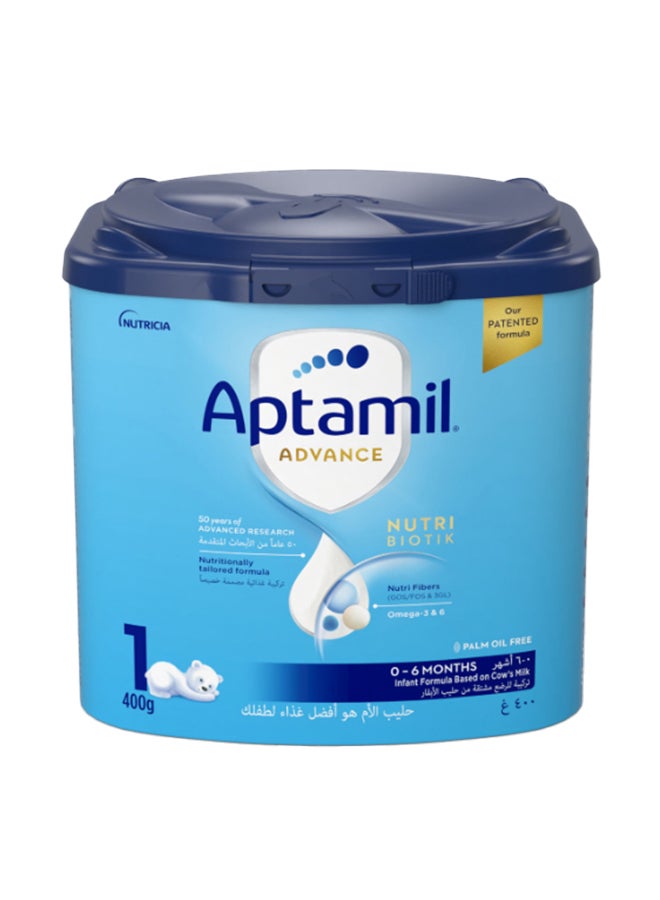 Aptamil - Advance 1 Infant Milk Formula Palm Oil Free 0-6 Months 400grams - Image 1