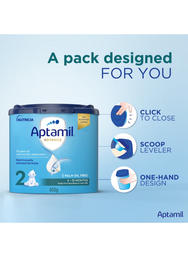 Aptamil - Advance 2 Follow On Formula From 6-12 Months 400grams - Image 1