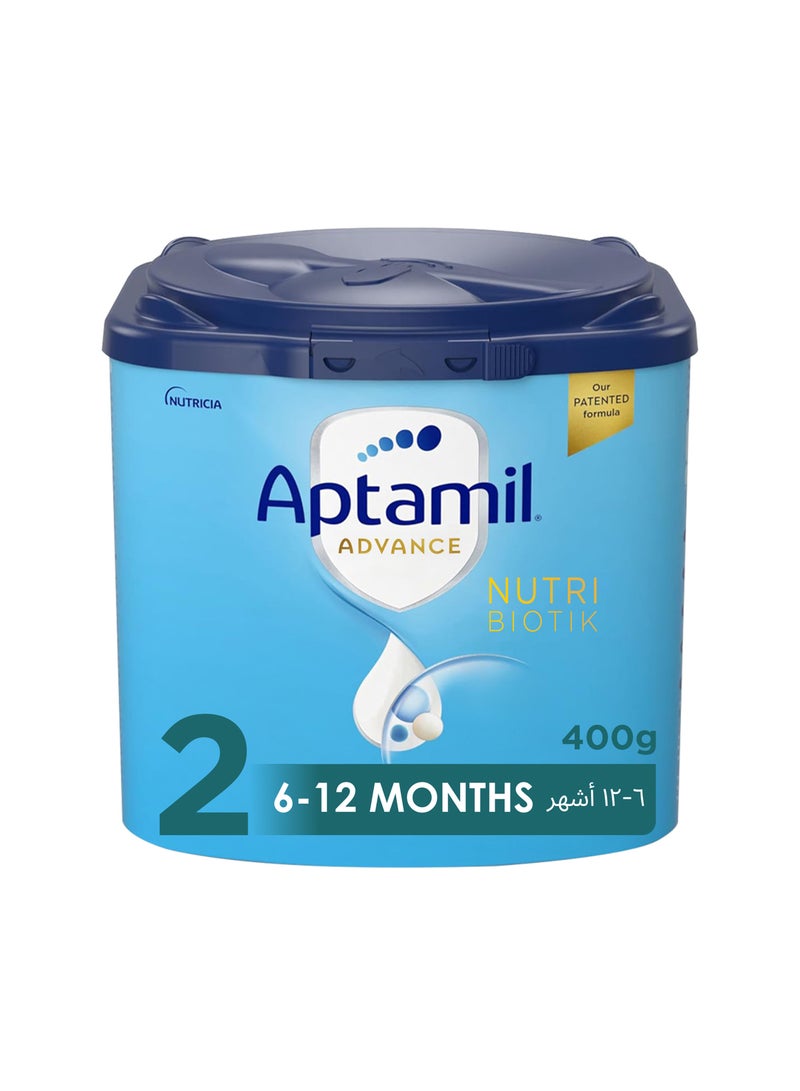 Aptamil Advance 2 Follow-On Formula Milk From 6-12 Months, Easy To Use Pack 400grams - Image 1