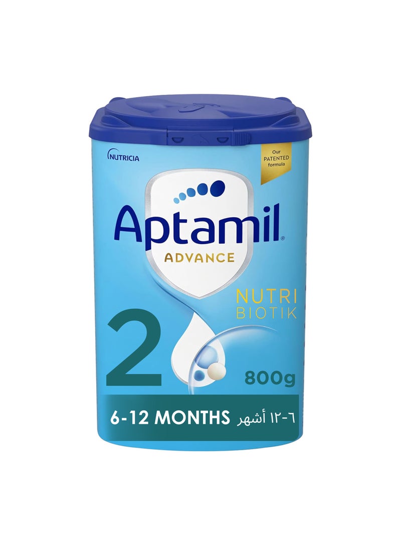 Aptamil Advance 2 Follow-On Formula Milk From 6-12 Months, Easy To Use Pack 800grams - Image 1