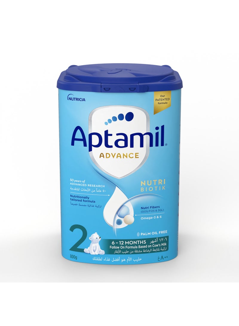 Aptamil Advance 2 Follow-On Formula Milk From 6-12 Months, Easy To Use Pack 800grams - Image 2
