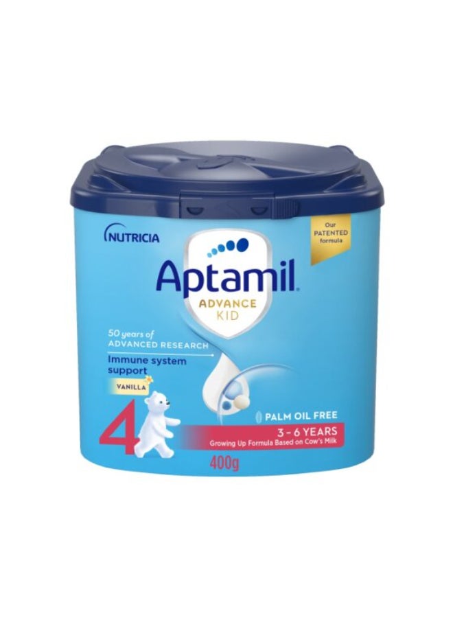 Aptamil - Advance Kid 4 Milk Formula Palm Oil Free 3-6 Years 400grams - Image 1