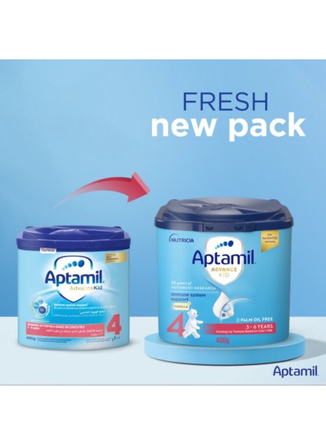 Aptamil - Advance Kid 4 Milk Formula Palm Oil Free 3-6 Years 400grams - Image 1