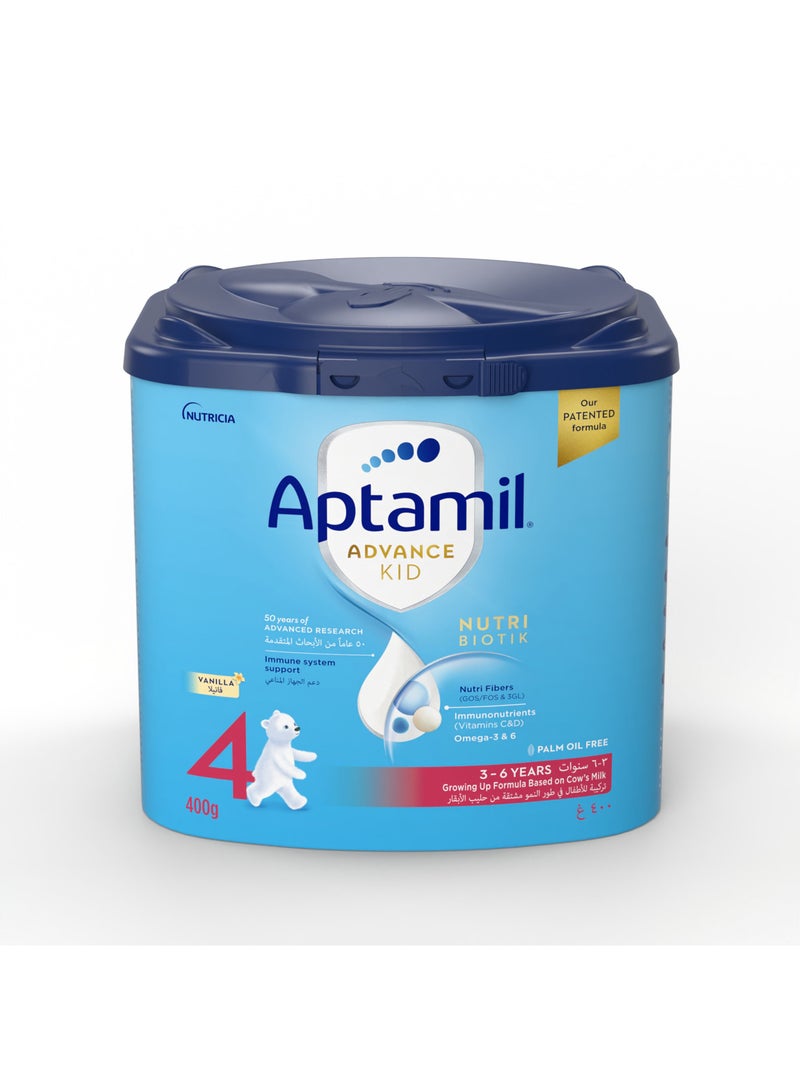 Aptamil Advance Kid 4 Growing Up Formula Milk From 3-6 Years, Easy To Use Pack 400grams - Image 2
