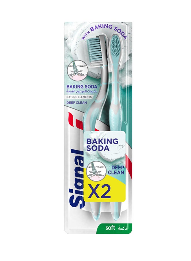 Toothbrush With Baking Soda White