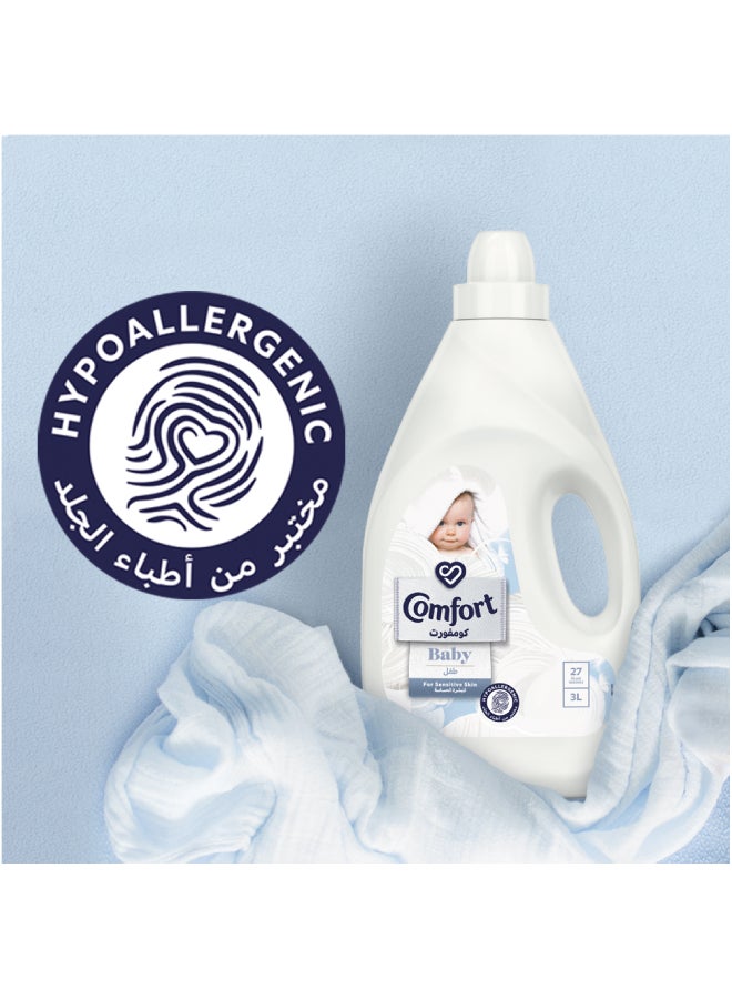 Comfort - Dilute Fabric Softener Dermatologically Tested For Sensitive Skin Clear 3Liters - Image 1