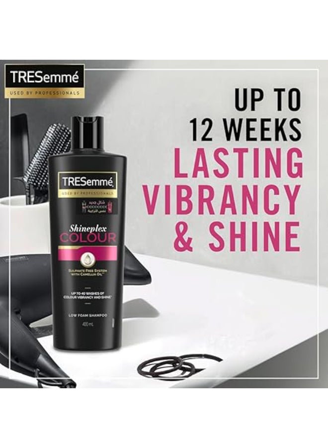 Tresemme Shineplex Colour Shampoo For Vibrant Hair With Sulphate Free System Camellia Oil Professional Black 400ml  - Image 5