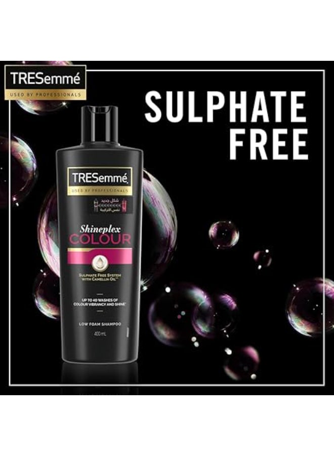 Tresemme Shineplex Colour Shampoo For Vibrant Hair With Sulphate Free System Camellia Oil Professional Black 400ml  - Image 4