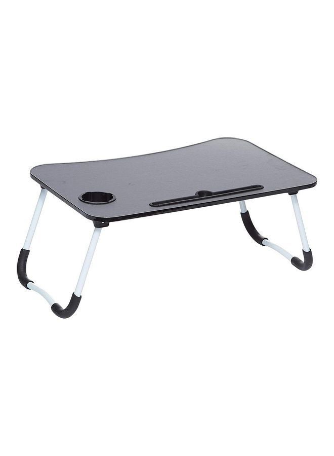 طاولة لابتوب قابلة للحمل وقابلة للطي مع حامل لجهاز الآي باد وكوب أسود - Image 2