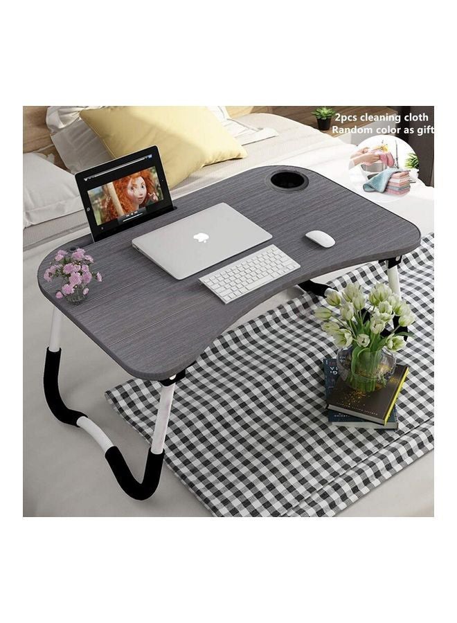 طاولة لابتوب قابلة للحمل وقابلة للطي مع حامل لجهاز الآي باد وكوب أسود - Image 5