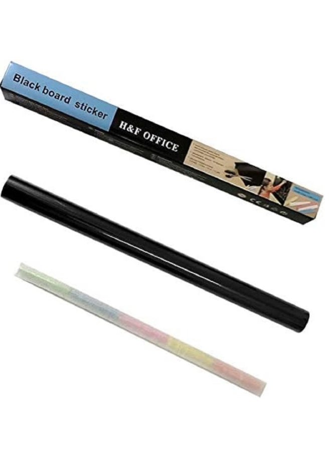 ورق حائط قابل للإزالة من الفينيل بتصميم سبورة مقاس 45×200 سم أسود 45*200سم - Image 4