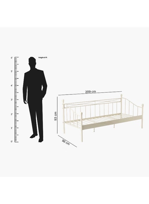 P-Vanilla Isabella 90X200 Day Bed- White