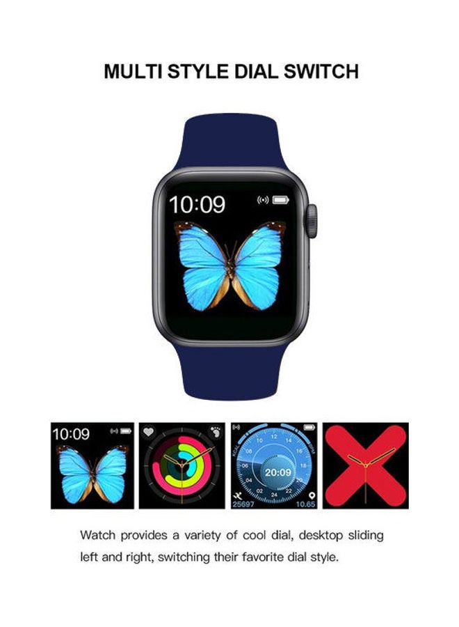 300 mAh T500 Silicone Smart Watch Full Touch Screen Calls Compatible With Android And IOS Blue - Image 3