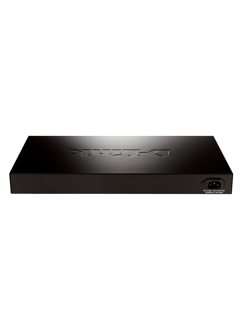 D-Link DGS-1210-28P 28-Port Gigabit Smart Managed PoE Switch, 24*10/100/1000BASE-T PoE ports, 4*Gigabit RJ45/SFP Combo ports, Extensive Management and Layer 2 Features, L2+ Static Routing | DGS-1210-28P Black  - Image 2