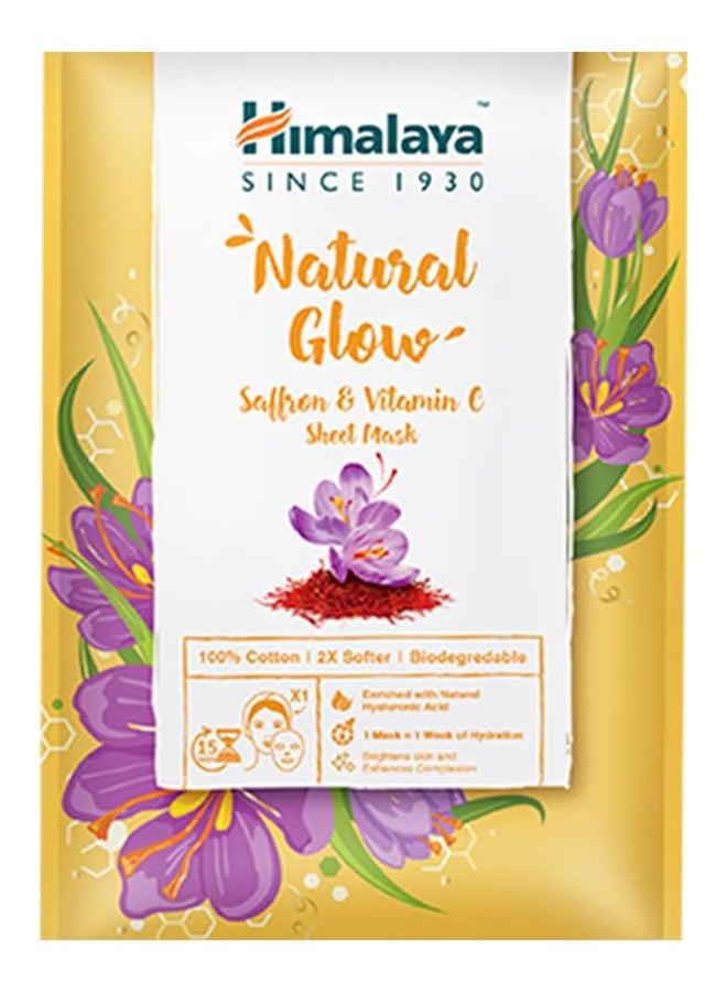 Himalaya - Natural Glow Saffron And Vitamin-C Sheet Mask 30ml - Image 1