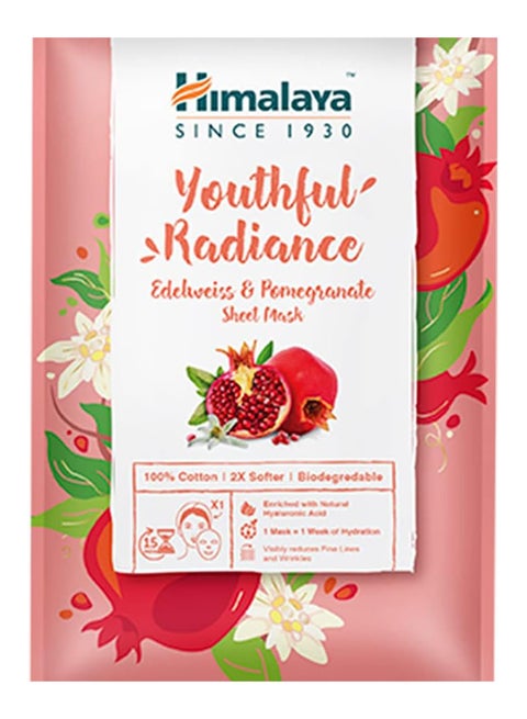 Youthful Radiance Edelweiss And Pomegranate Sheet Mask 30ml