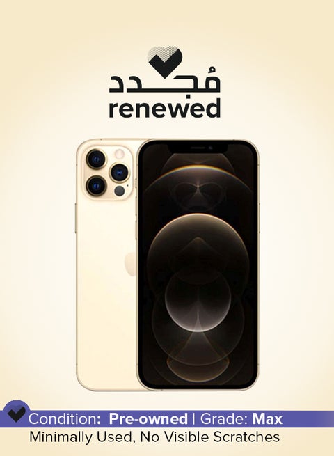 Renewed - iPhone 12 Pro 256GB Gold 5G With Facetime - International Version