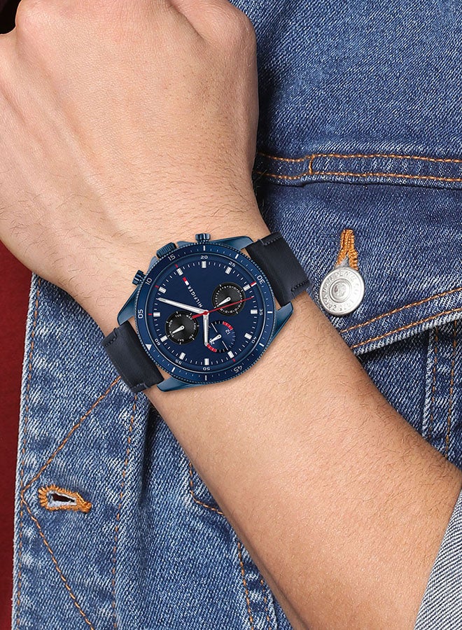 TOMMY HILFIGER Men's Leather Analog Watch-1791839 - Image 4