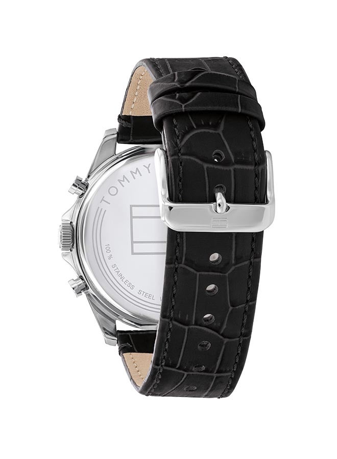 تومي هيلفيغر ساعة يد بعقارب وسوار من الجلد طراز 1710449 للرجال - Image 2