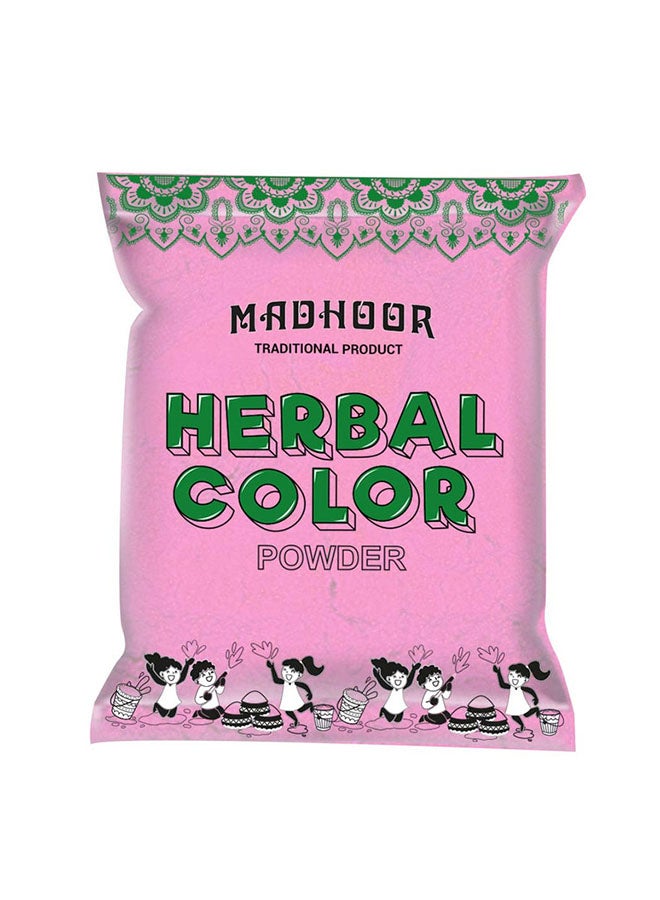 Madhoor Herbal Holi Color Pink 100gm  - Image 1