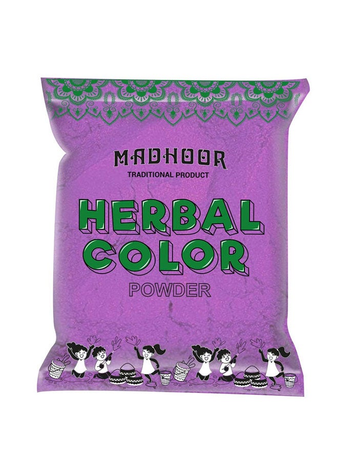 Madhoor Herbal Holi Color Purple 100gm  - Image 1