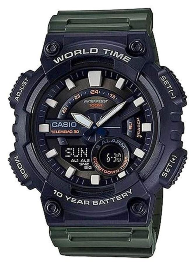 CASIO Men's Water Resistant Round Resin Digital Watch  Aeq-110W-3A - Image 1